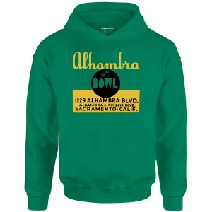 Alhambra Bowl - Sacramento, CA - Vintage Bowling Alley - Unisex Hoodie