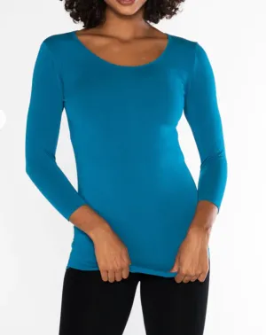 Bamboo Scoop Neck 3/4-Sleeve