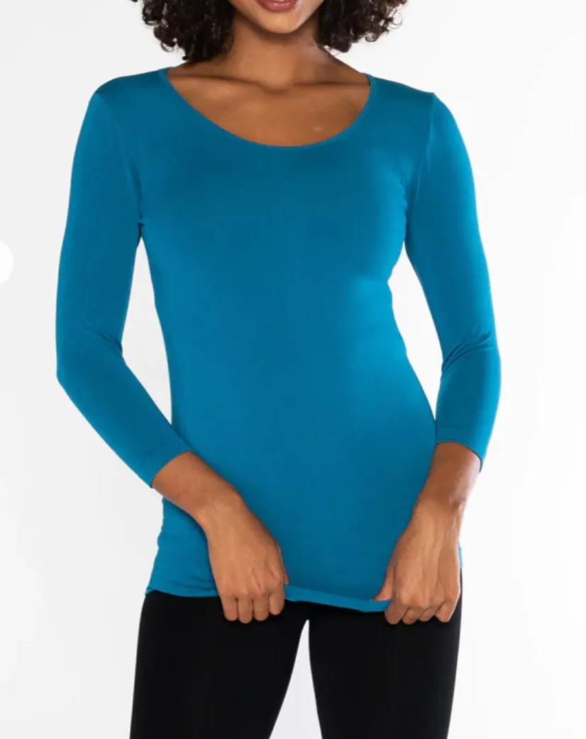 Bamboo Scoop Neck 3/4-Sleeve