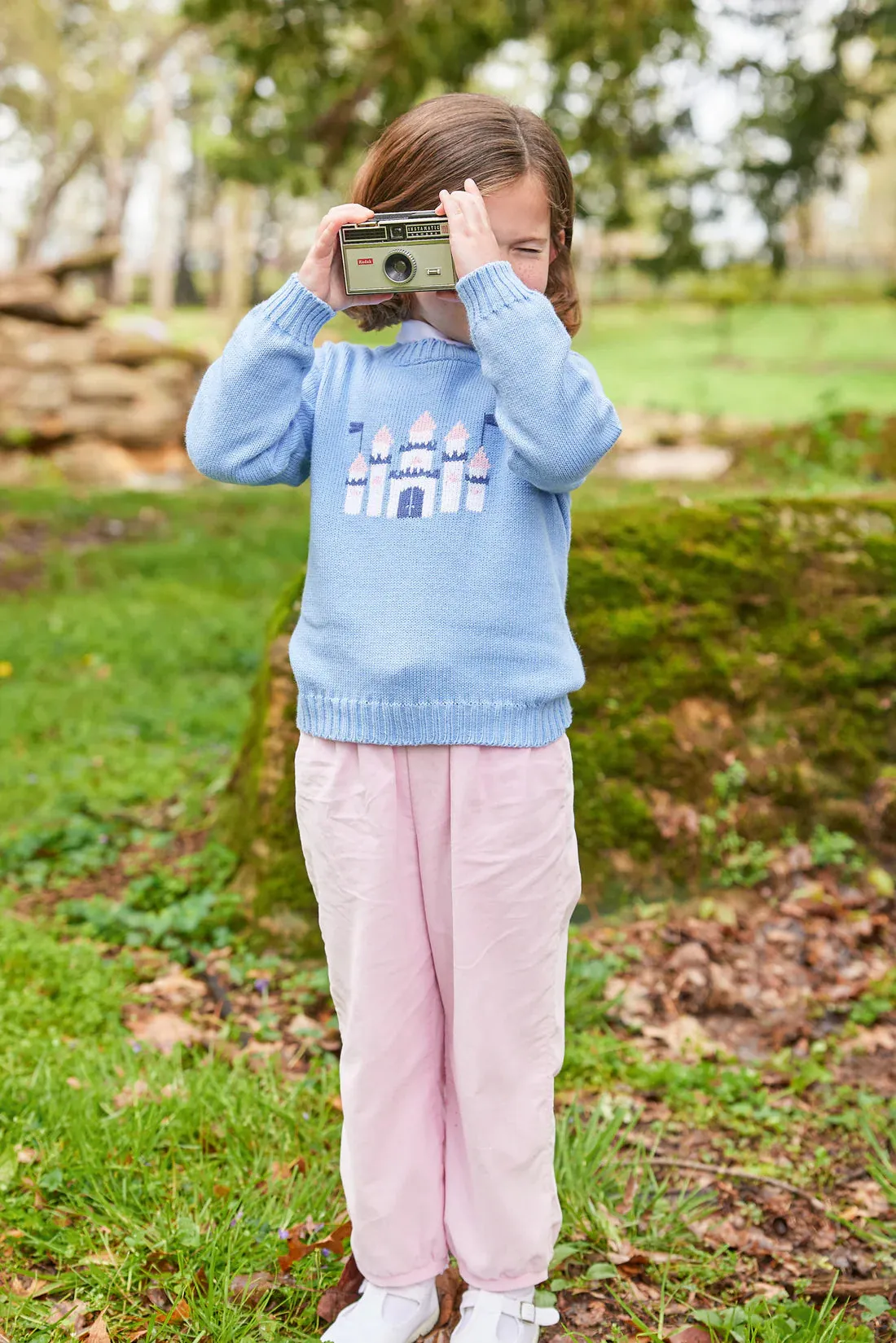 Banded Bow Pants-Light Pink Corduroy