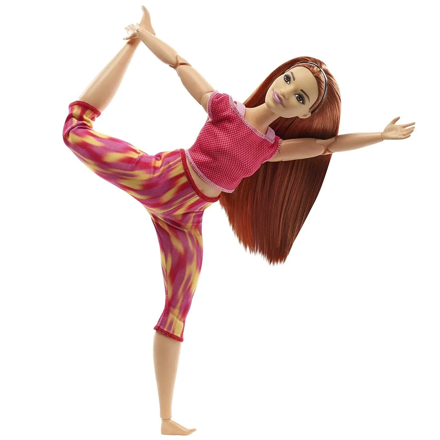 Barbie Made to Move Doll - Orange Dye Pants for Kids Ages 4  (GXF07)