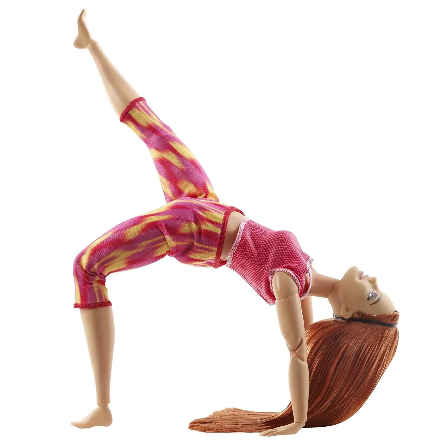 Barbie Made to Move Doll - Orange Dye Pants for Kids Ages 4  (GXF07)
