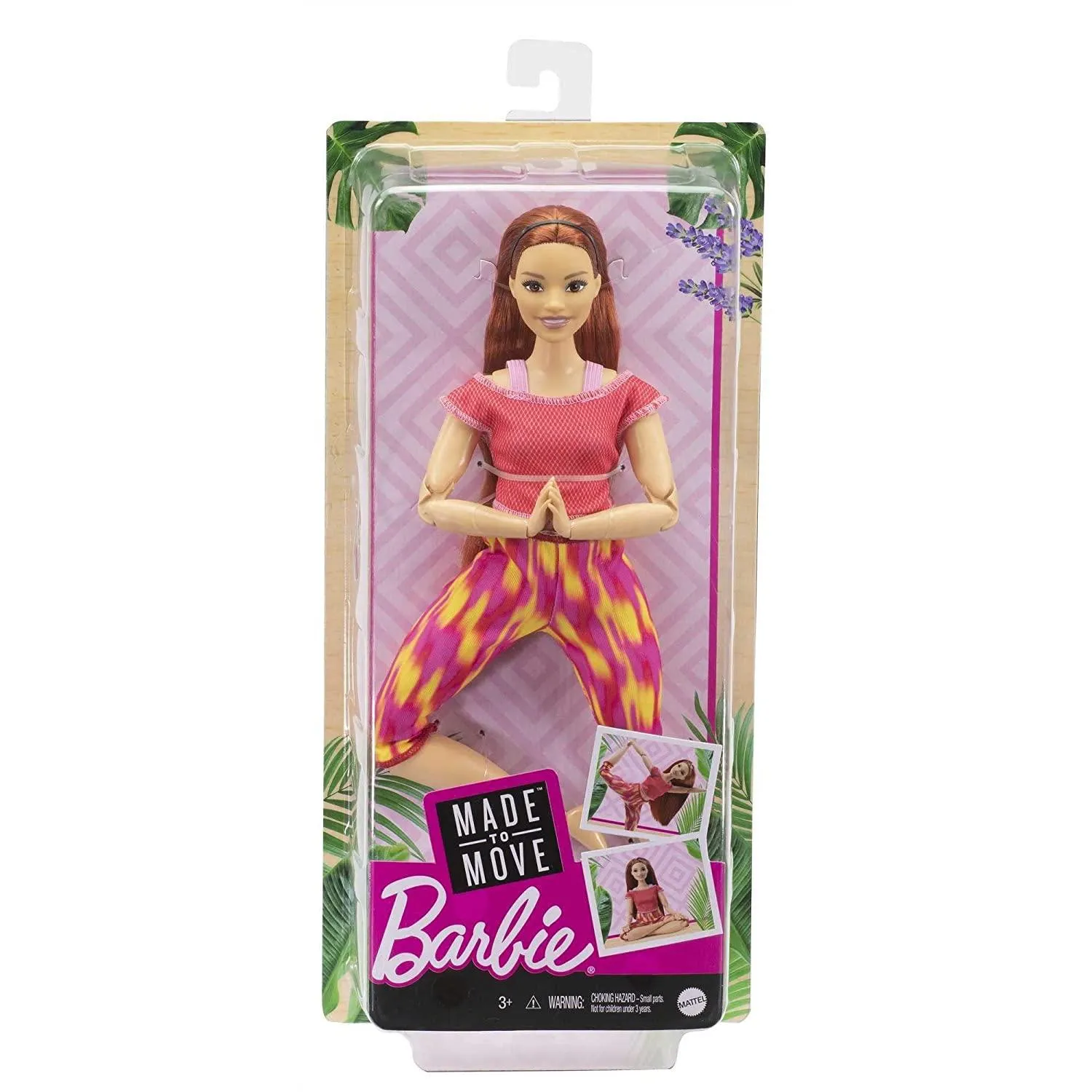 Barbie Made to Move Doll - Orange Dye Pants for Kids Ages 4  (GXF07)