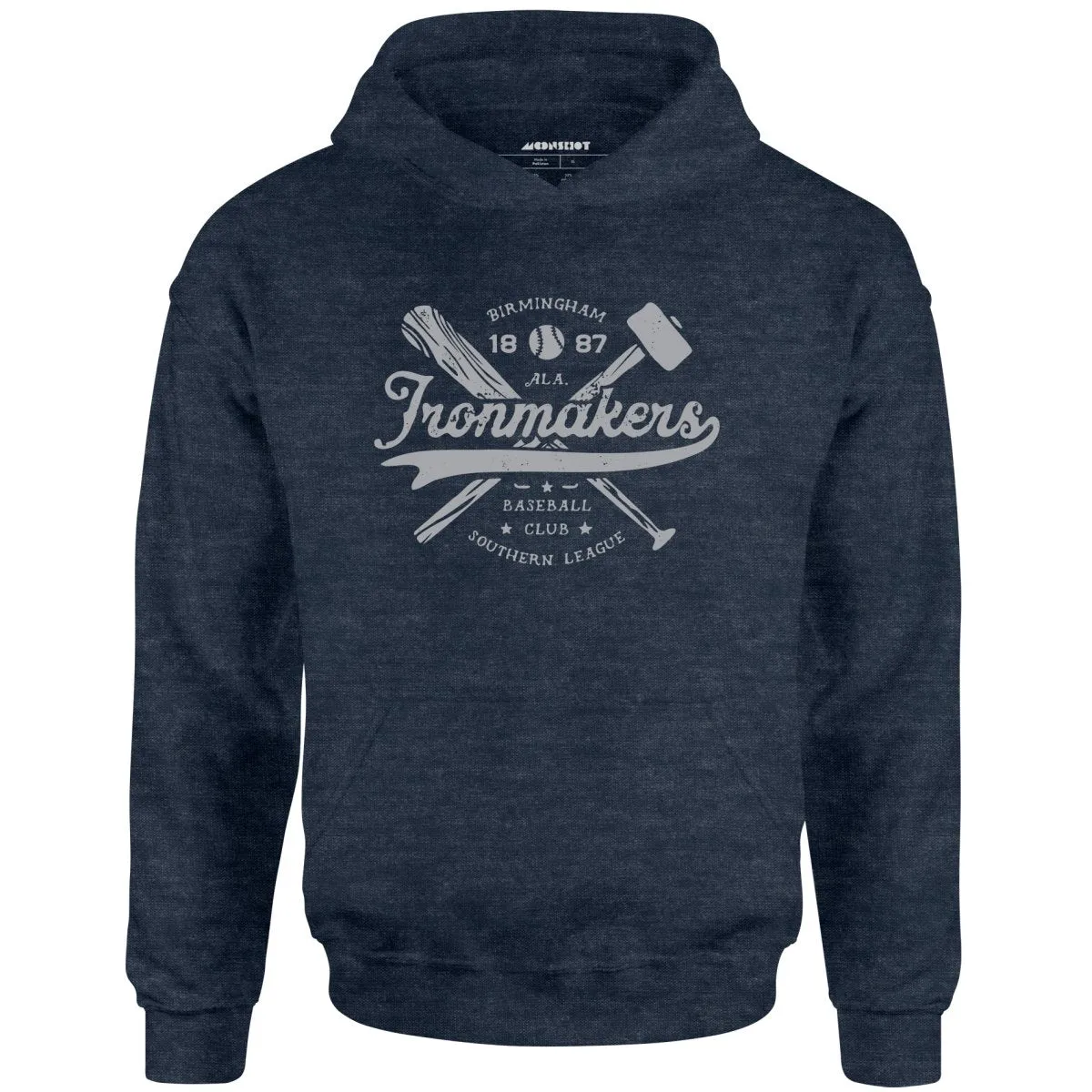 Birmingham Ironmakers - Alabama - Vintage Defunct Baseball Teams - Unisex Hoodie