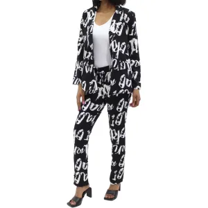 Black Printed Pants