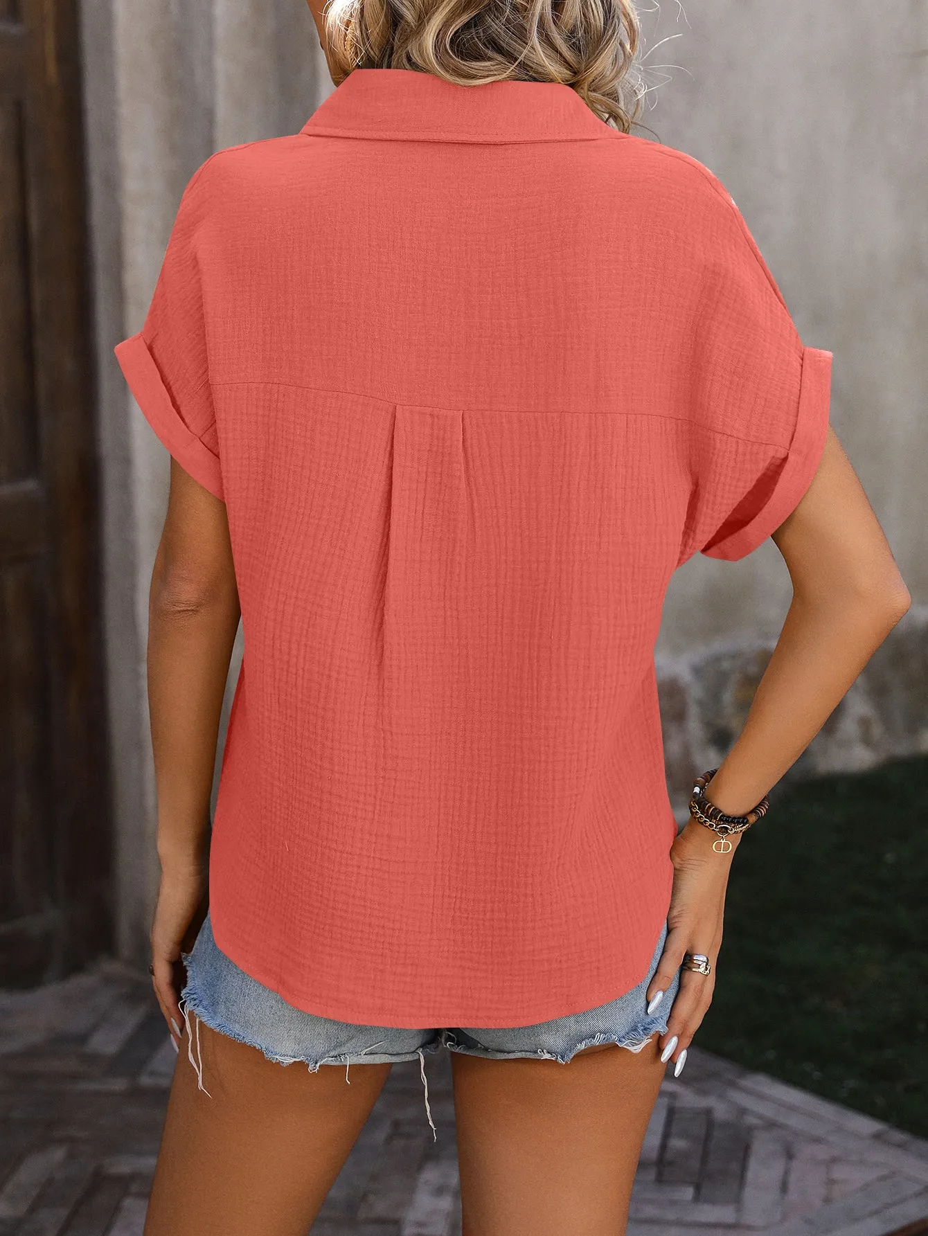Casual Work Tops with Pockets
