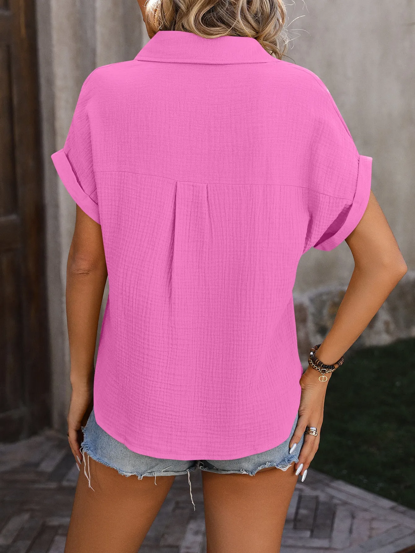 Casual Work Tops with Pockets