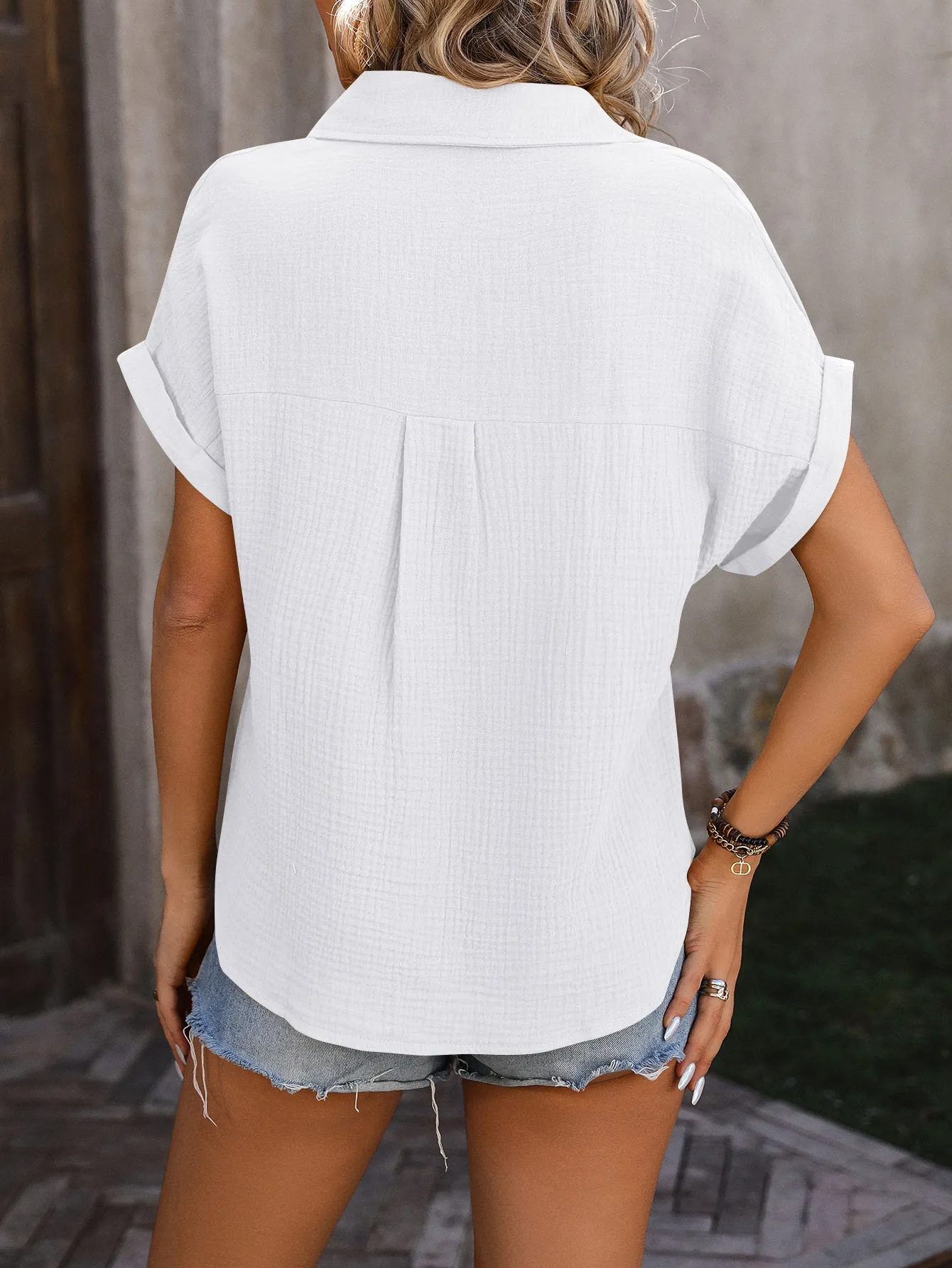 Casual Work Tops with Pockets