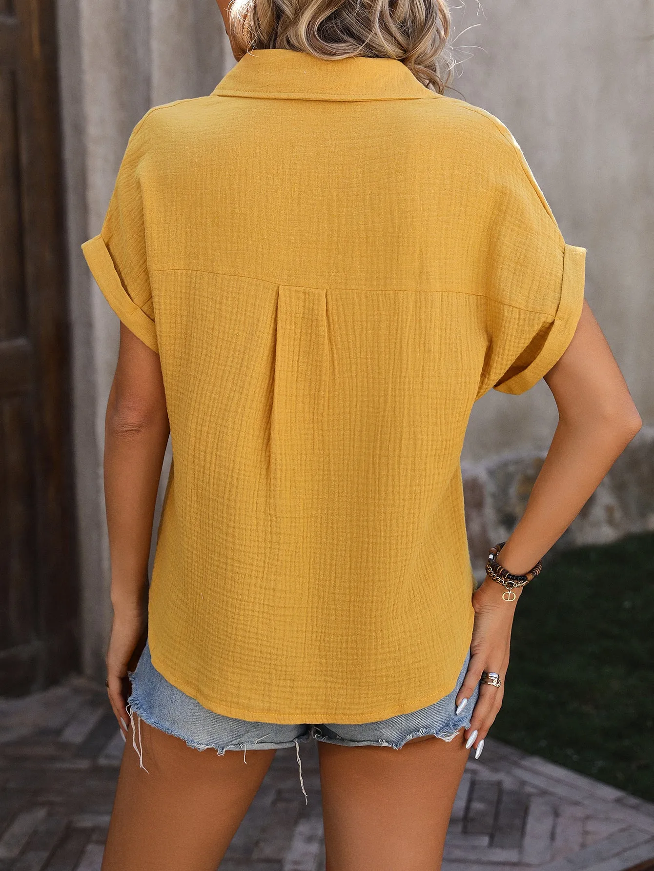 Casual Work Tops with Pockets