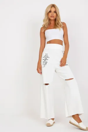 Chic Women's Wide Leg Lounge Pants with Detachable Chain Accessory