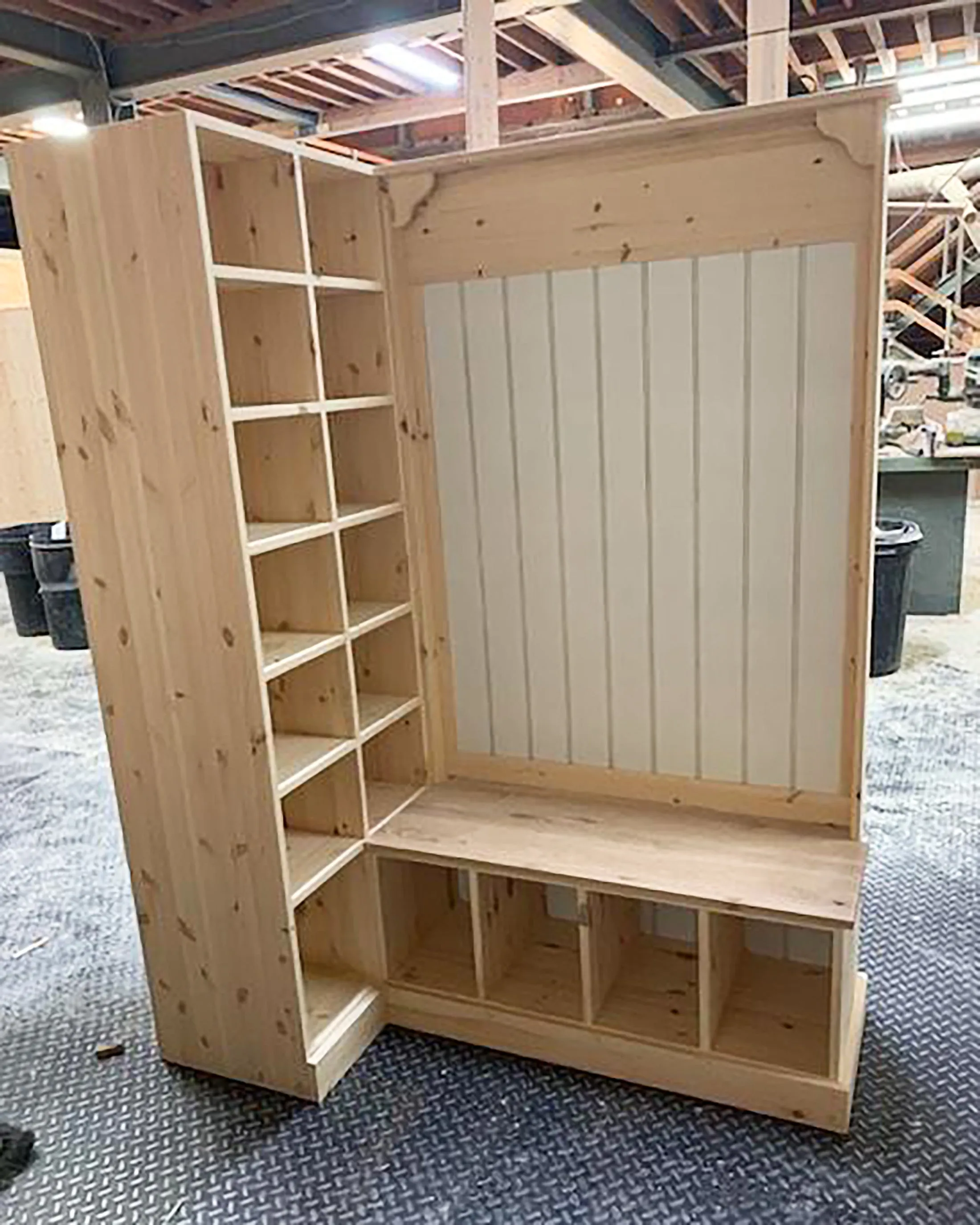 Corner Shoe Storage Bench
