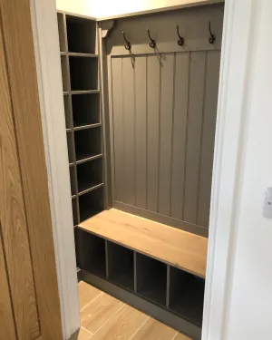 Corner Shoe Storage Bench