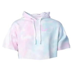 Cotton Candy Raw Crop Hoodie - Pink