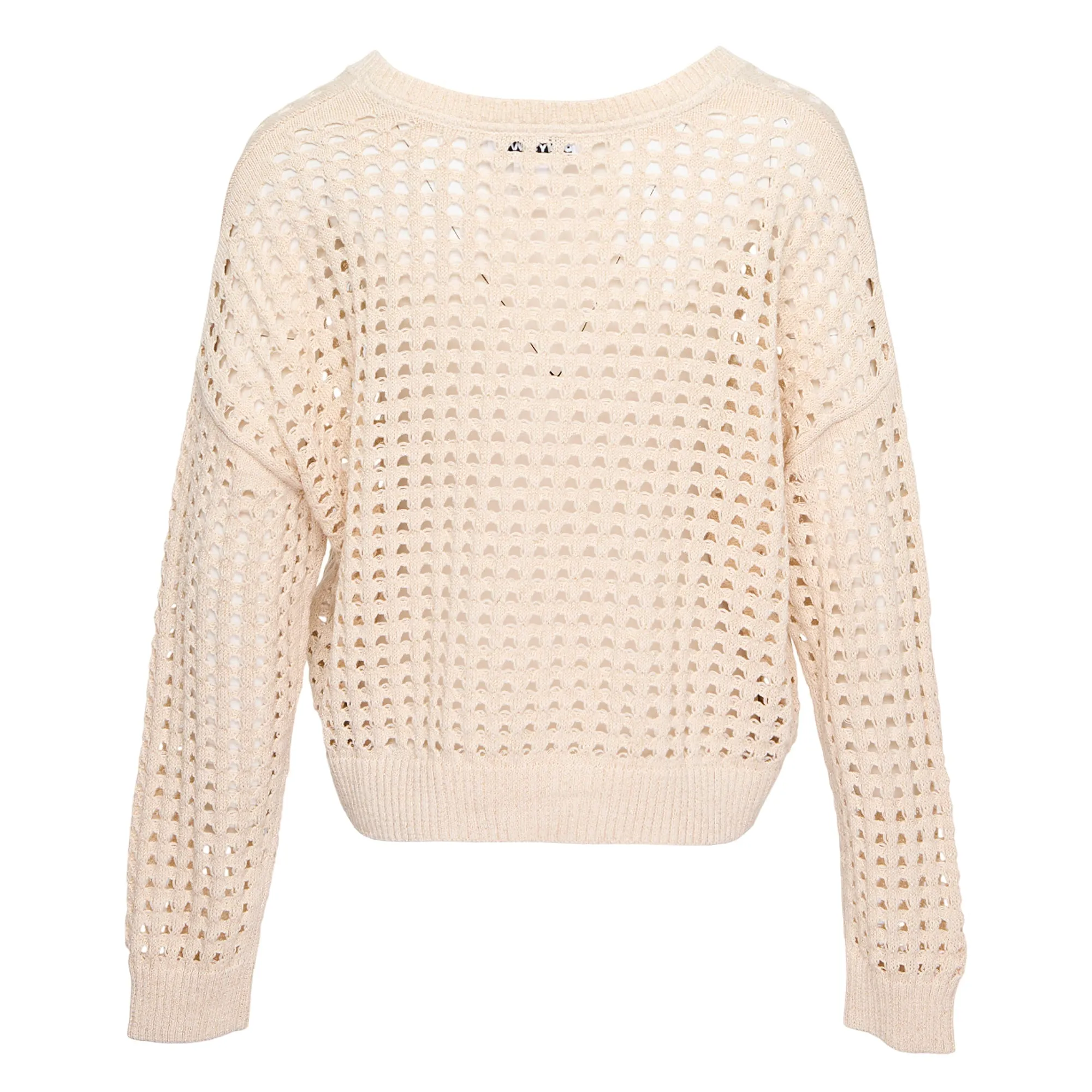 Cotton Lurex Open Stitch Sweater
