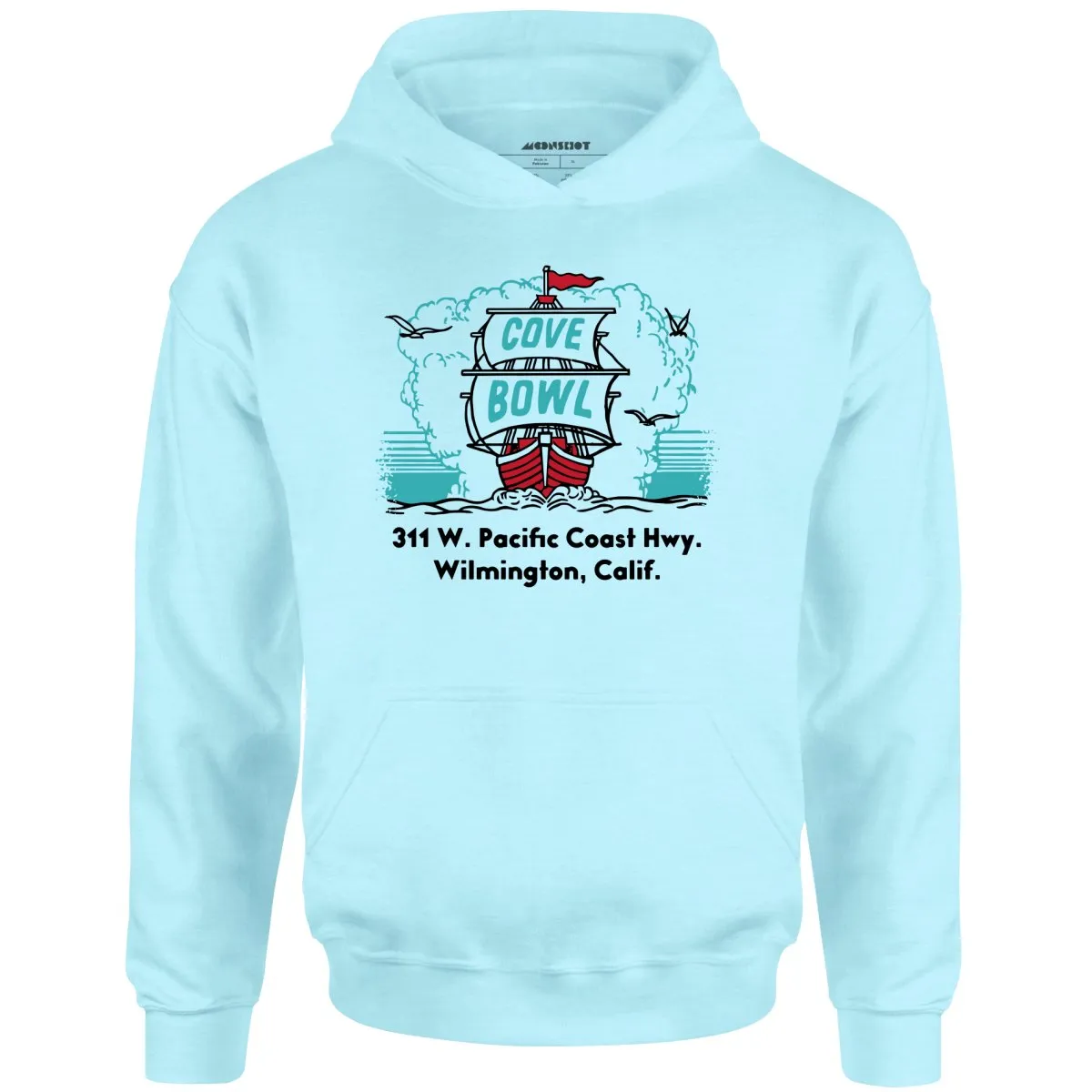 Cove Bowl - Wilmington, CA - Vintage Bowling Alley - Unisex Hoodie