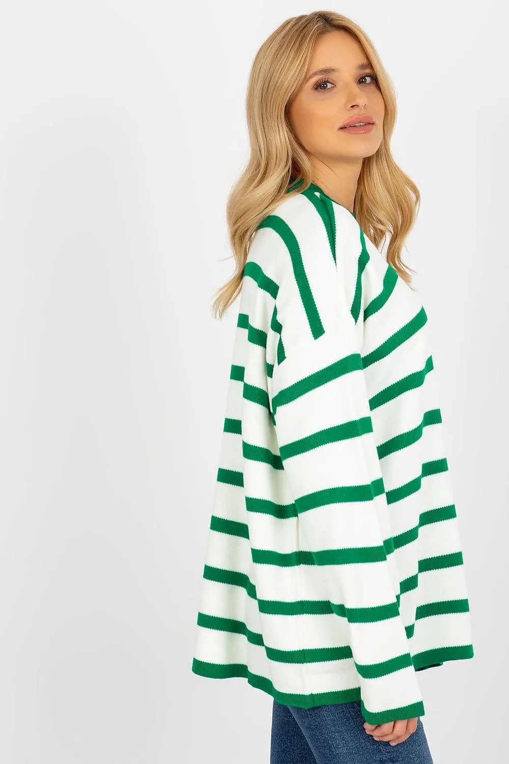 Cozy Loose Cut Sweater with Stand-Up Collar