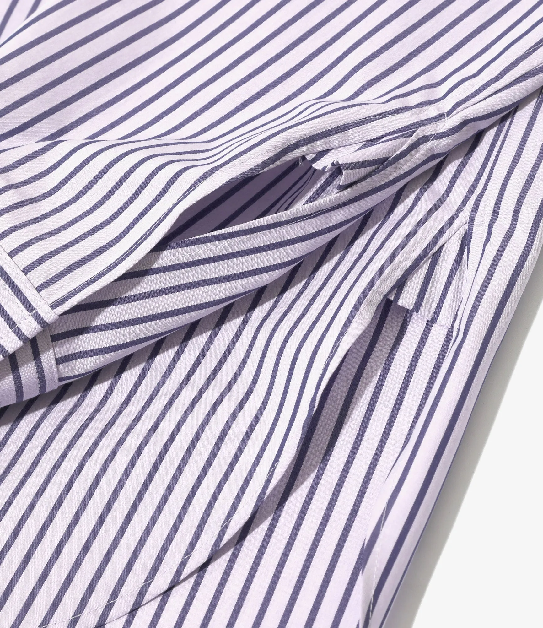 EDW Shirt – Purple Cotton Stripe Cloth