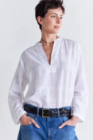 Embroidered Caftan Top