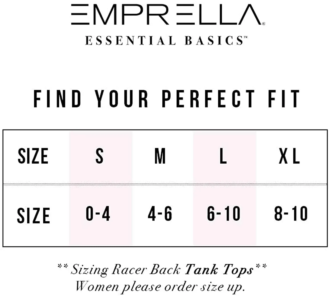 Emprella Tank Tops for Women, 4 Pack Ribbed Racerback Tanks