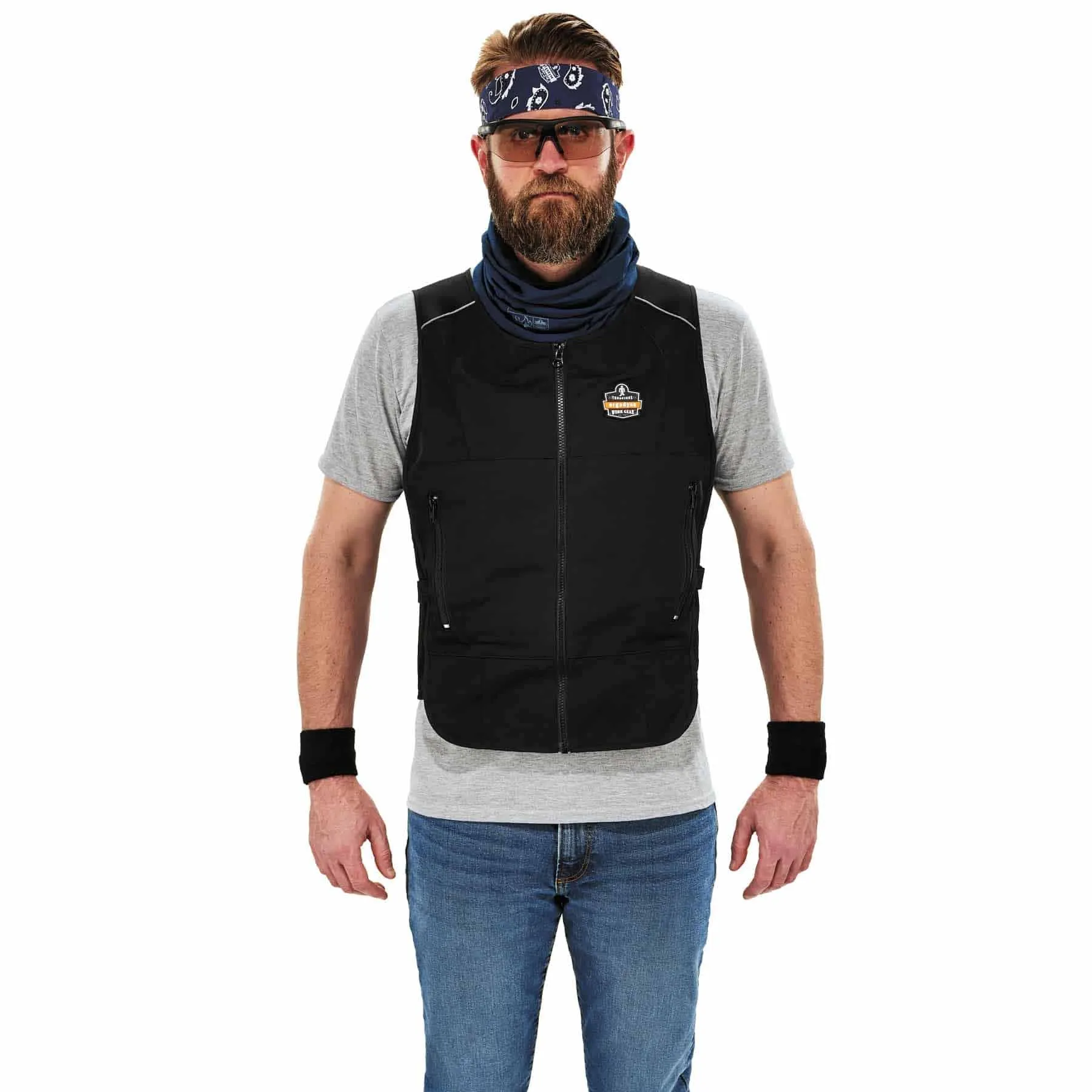 Ergodyne 12123 6255 S/M Black Lightweight Phase Change Cooling - Vest Only
