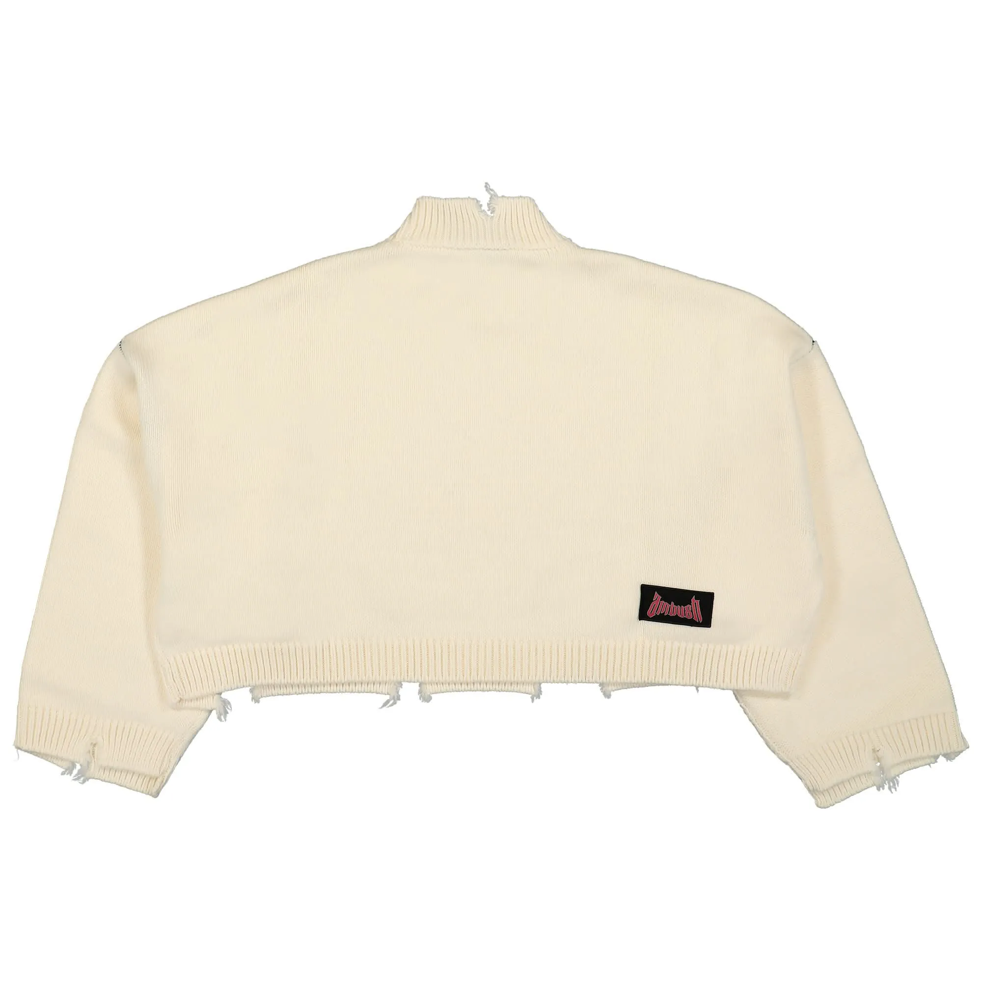 Felted Knit Cropped Mockneck