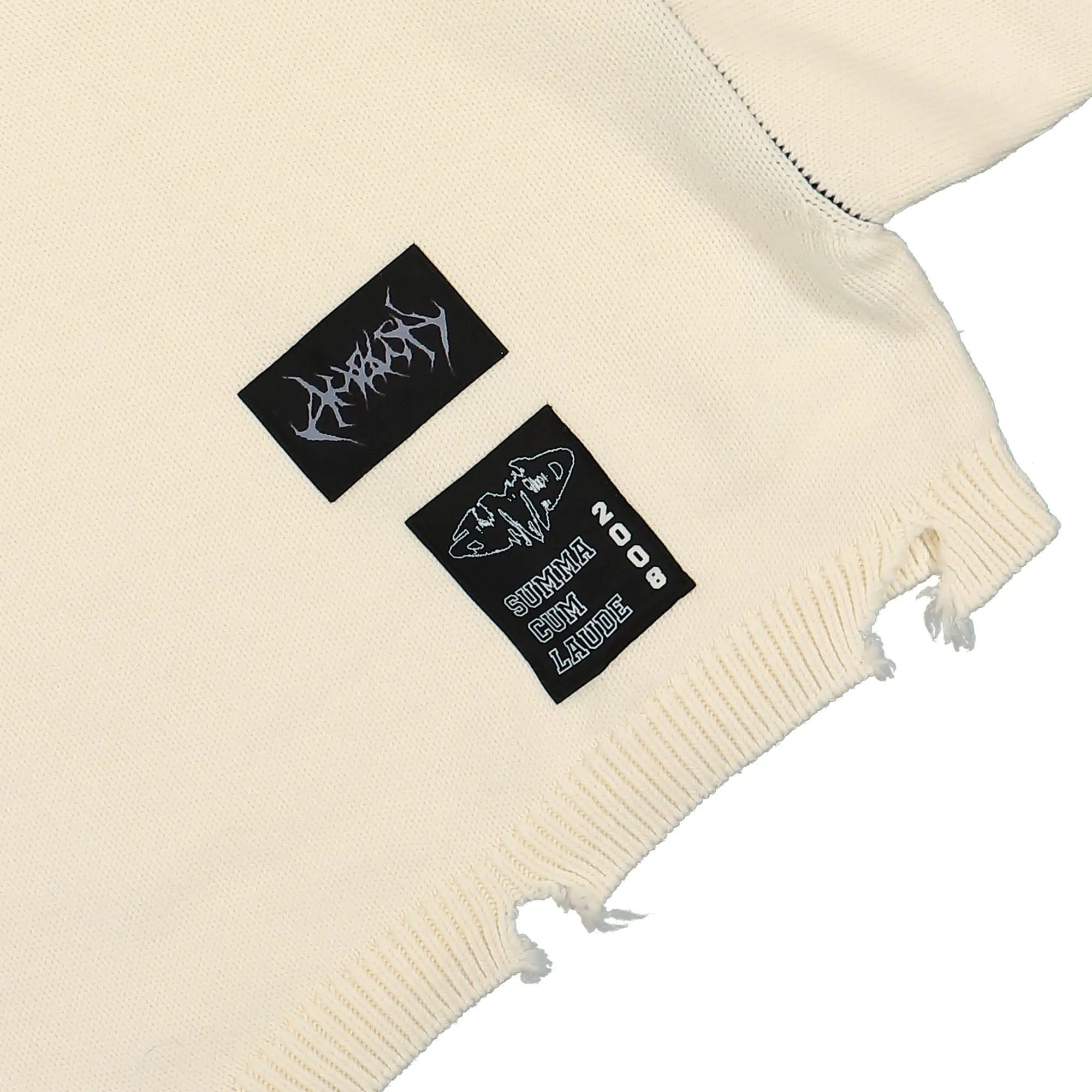 Felted Knit Cropped Mockneck