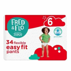 Fred & Flo Easy Fit Size 6 Nappy Pant 34 Pack