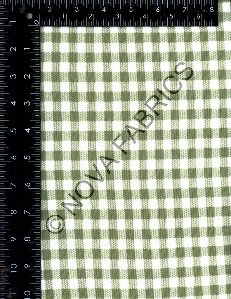 GINGHAM PLAID PRINTED IN 2X2 YUMMY RIB NFP210121-058