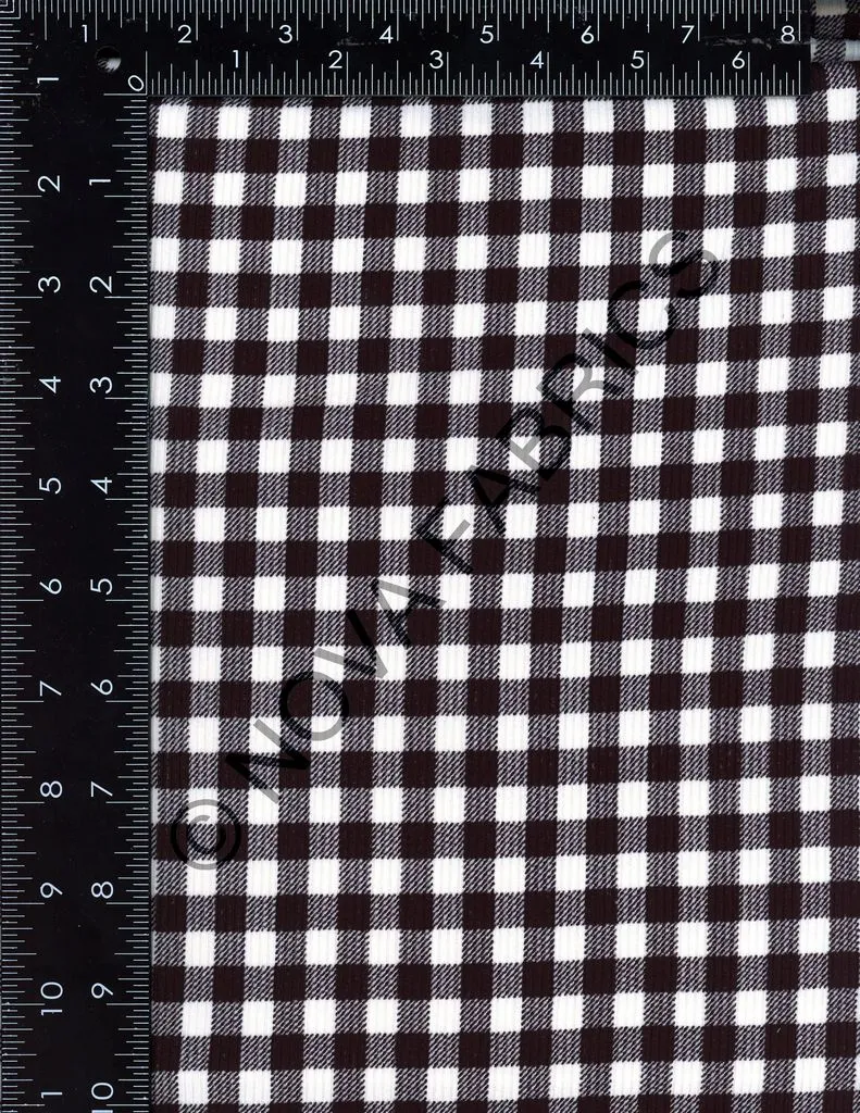 GINGHAM PLAID PRINTED IN 2X2 YUMMY RIB NFP210121-058