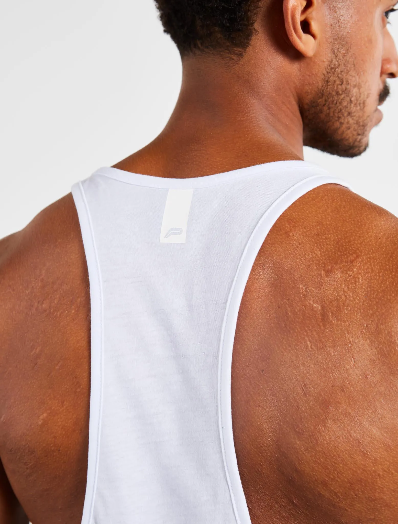 Graphic Stringer Vest - White