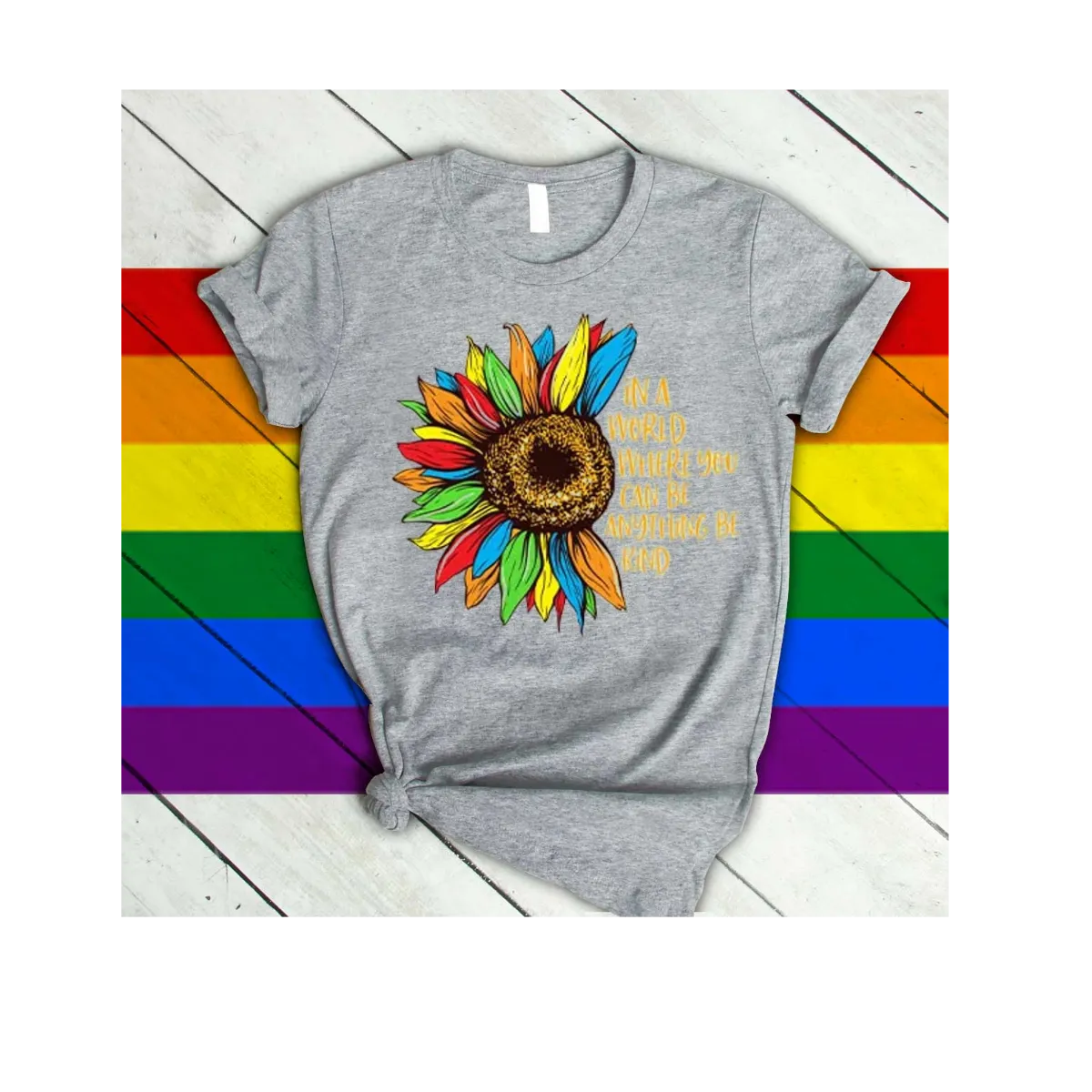 LGBT Pride T-Shirts, LGBT Shirt, Be Kind Shirt, Gay Shirt, Sunflower LGBT Women Shirt