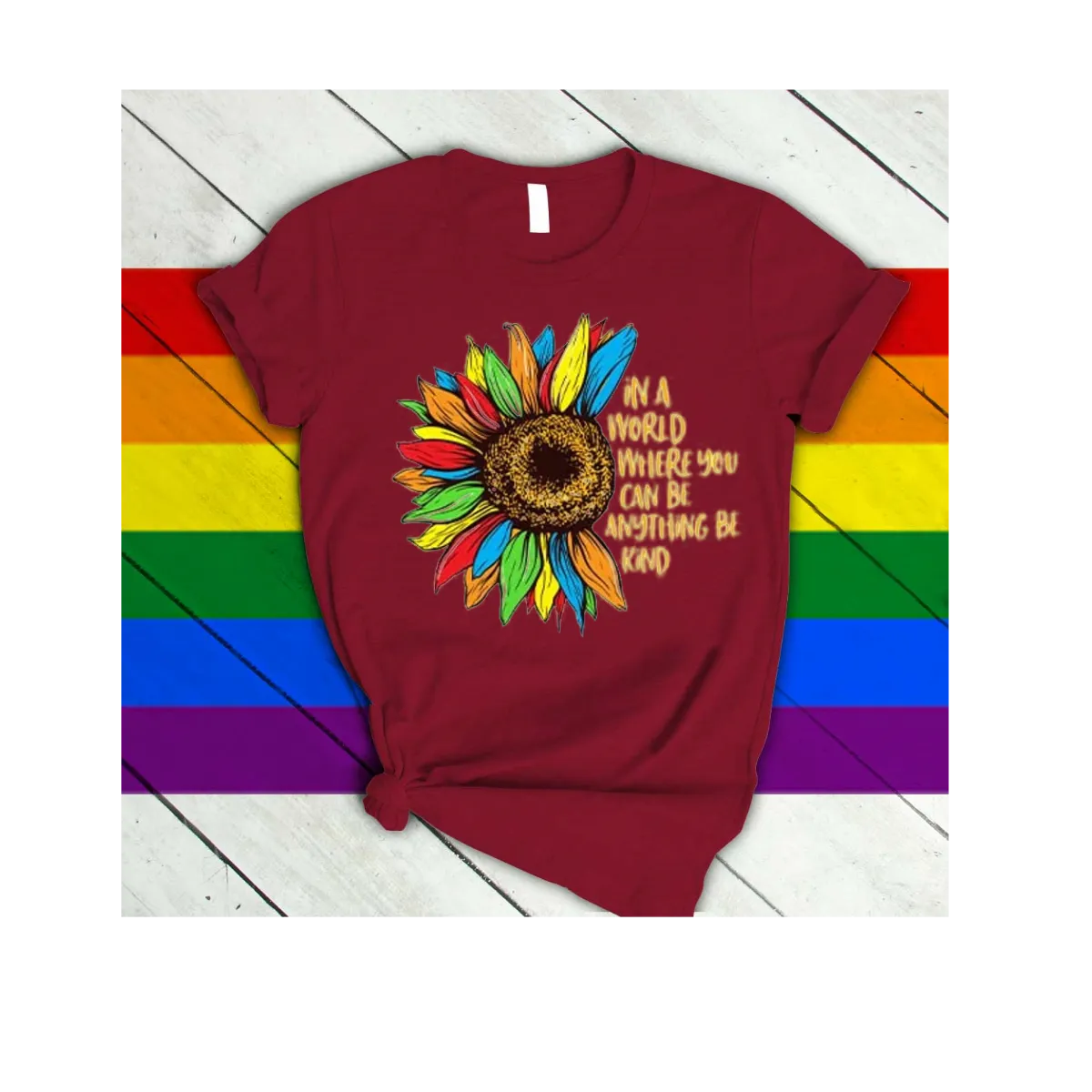LGBT Pride T-Shirts, LGBT Shirt, Be Kind Shirt, Gay Shirt, Sunflower LGBT Women Shirt