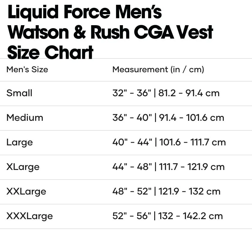 Liquid Force 2025 Rush CGA Wake Vest-Black