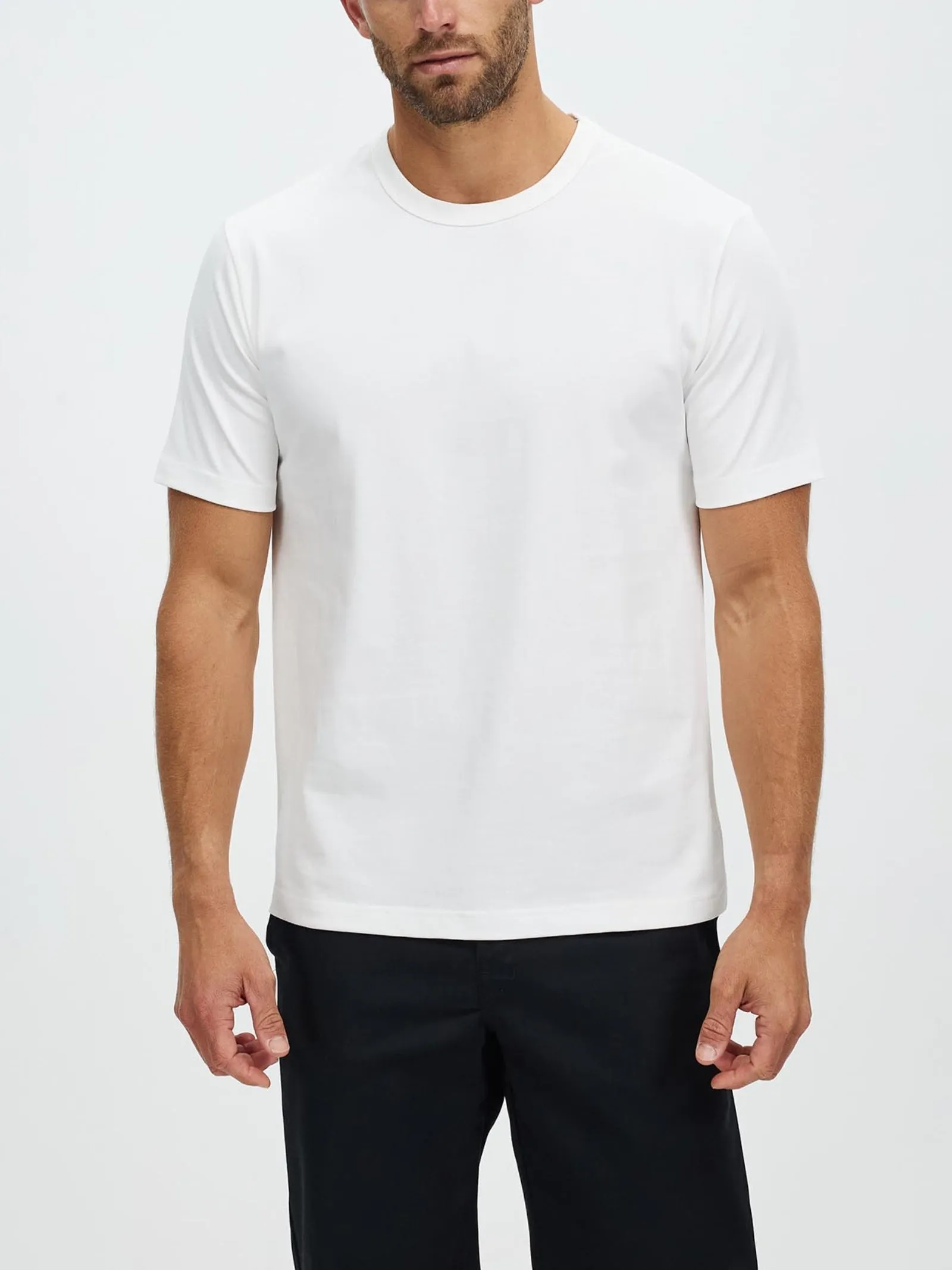 Men's Short Sleeve Crew Neck Cotton Jersey T-Shirt by Kaja Clothing - Leo Top