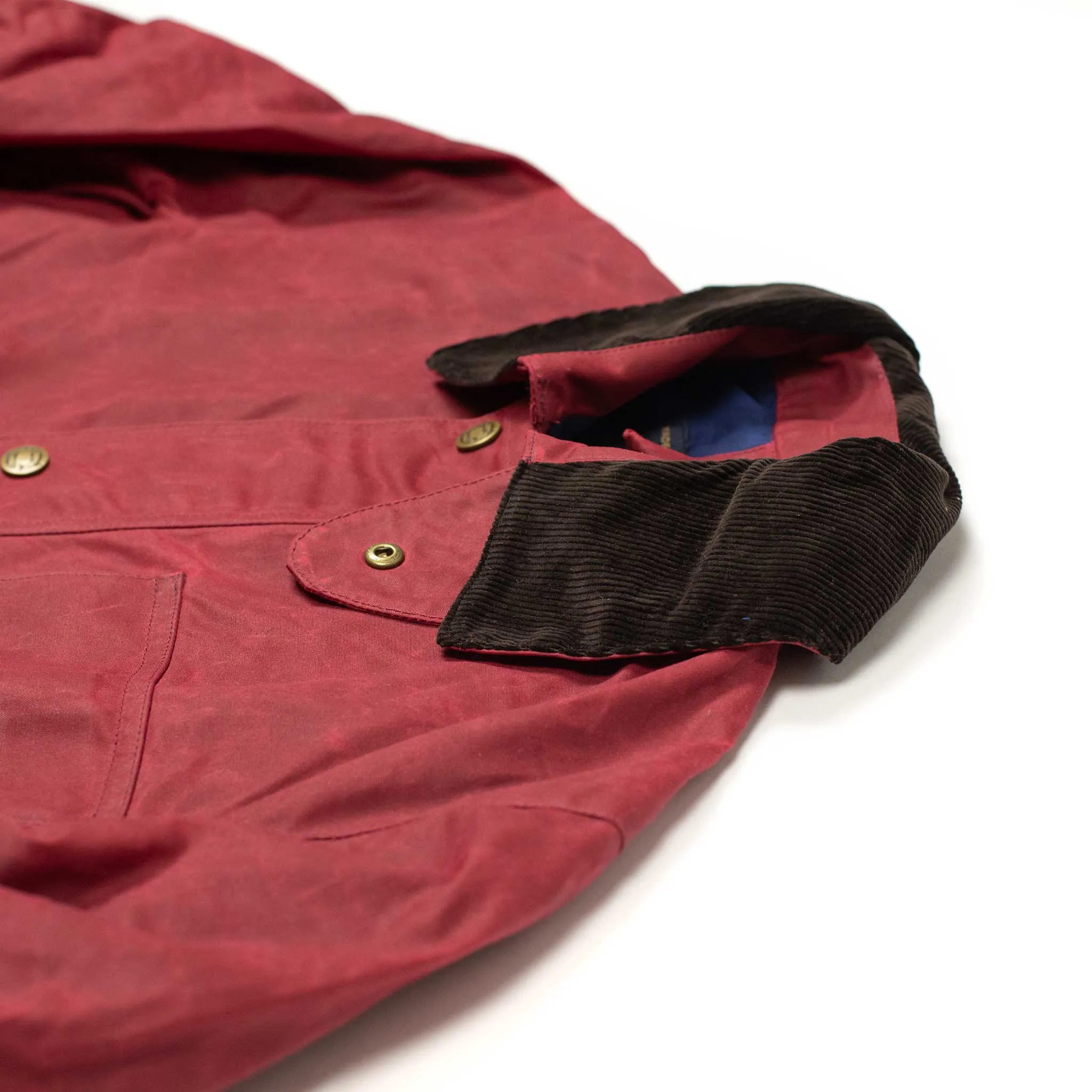 NZ Jacket in exclusive brick red proofed waxed cotton