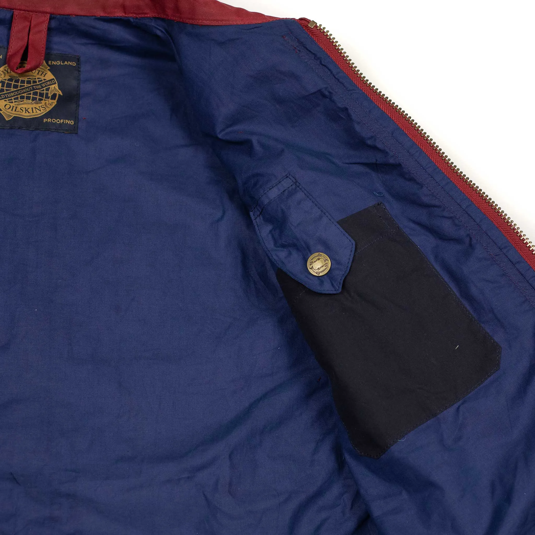 NZ Jacket in exclusive brick red proofed waxed cotton