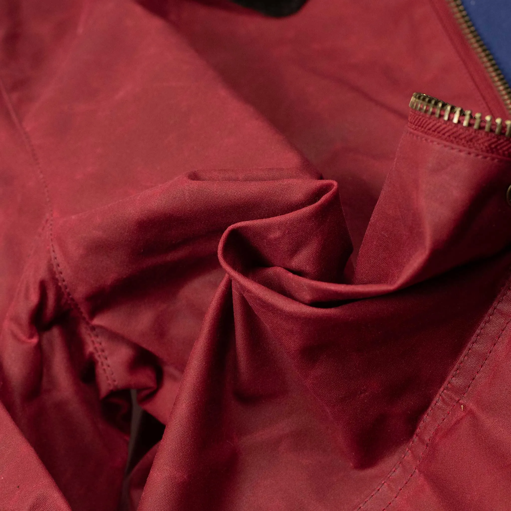 NZ Jacket in exclusive brick red proofed waxed cotton