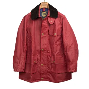 NZ Jacket in exclusive brick red proofed waxed cotton