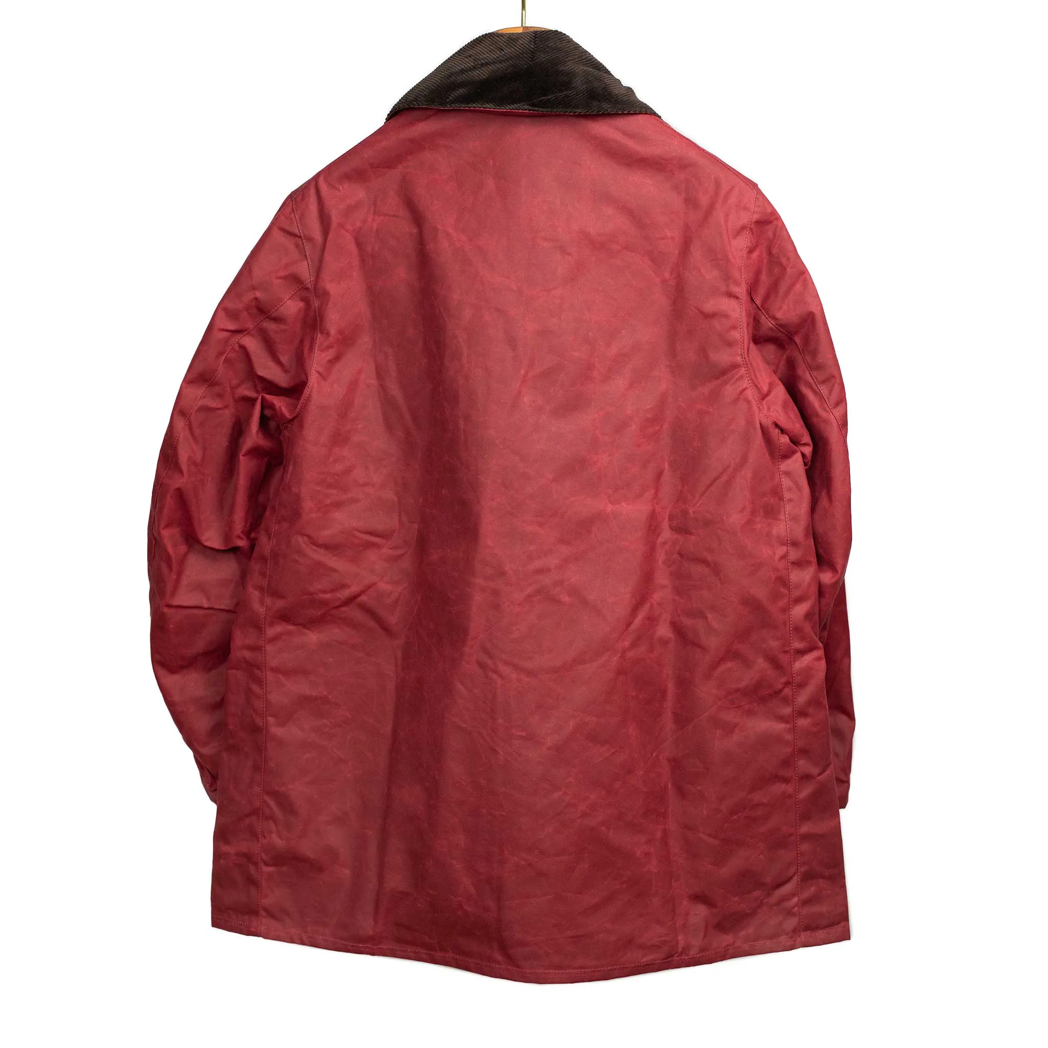 NZ Jacket in exclusive brick red proofed waxed cotton