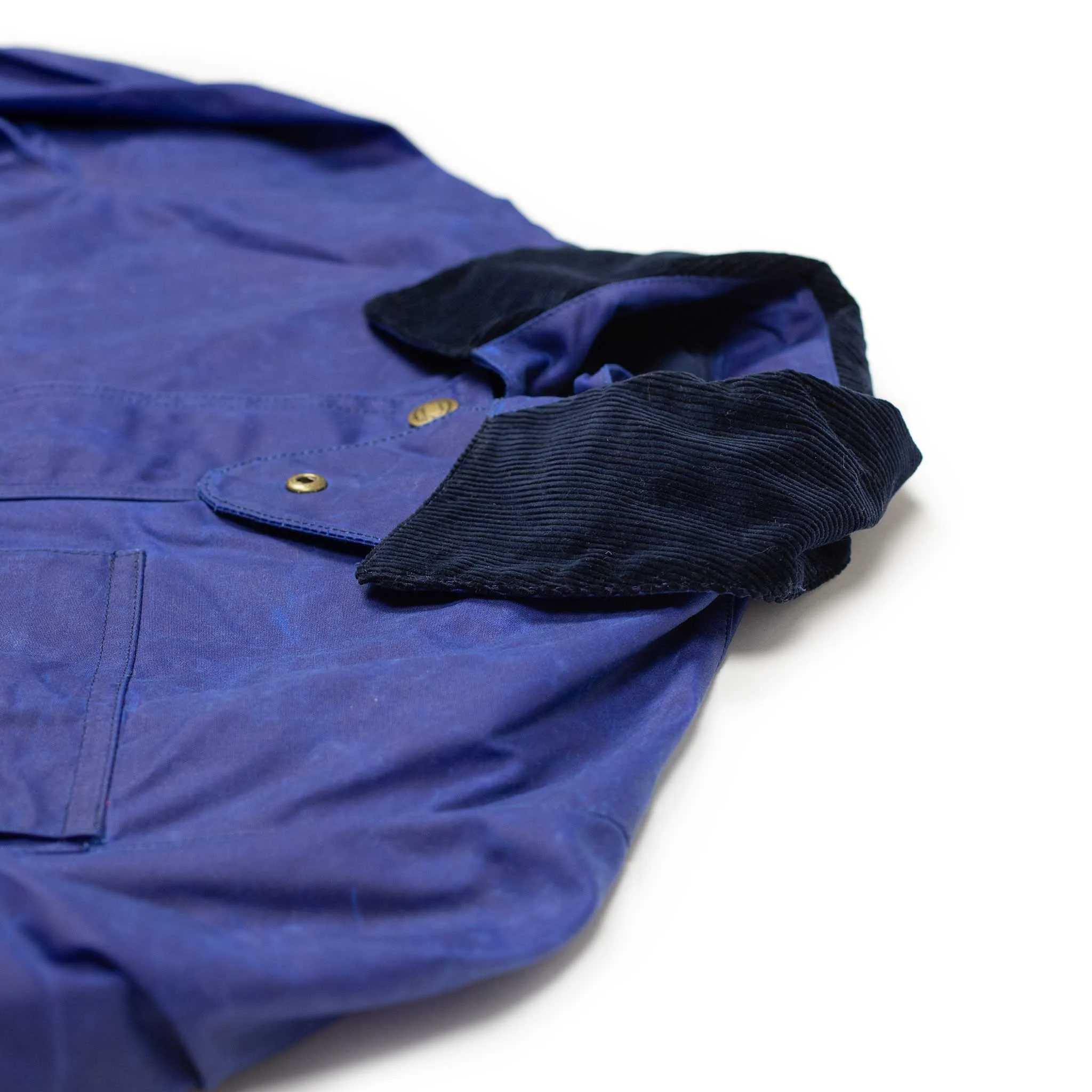 NZ Jacket in exclusive cobalt blue proofed waxed cotton