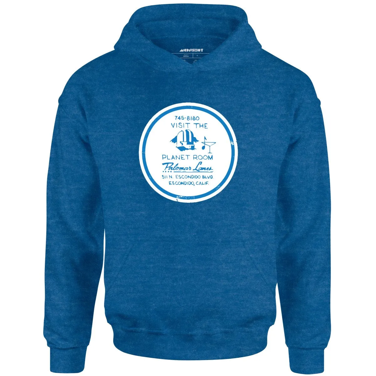 Palomar Lanes Planet Room - Escondido, CA - Vintage Bowling Alley - Unisex Hoodie