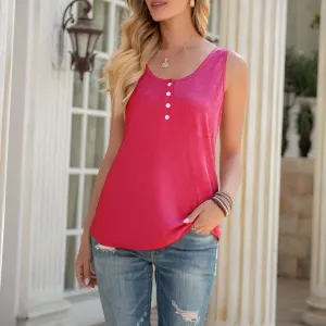 Plaid Color Women Fashion Sleeveless Wholesale Casual Tank Tops Summer