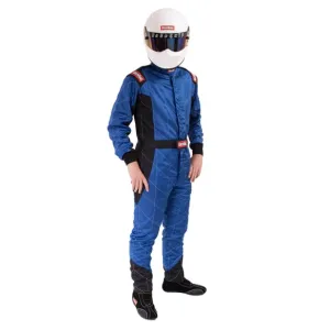 RaceQuip One Piece Multi Layer Fire Suit - Blue - Medium Tall - 91609249