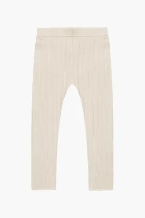 Rylee   Cru Ribbed Girls Leggings - Stone