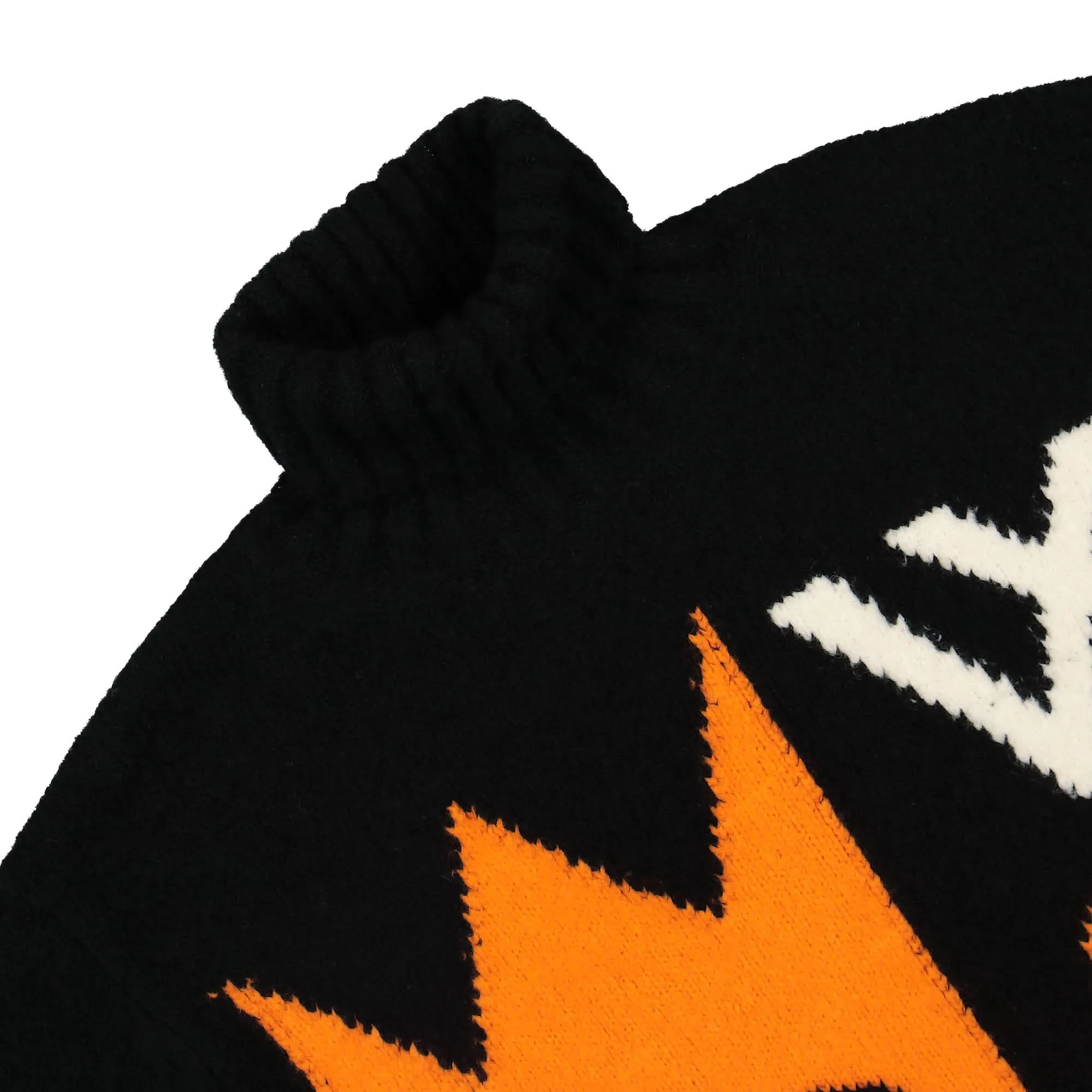 Skull Knit Oversized High Collar