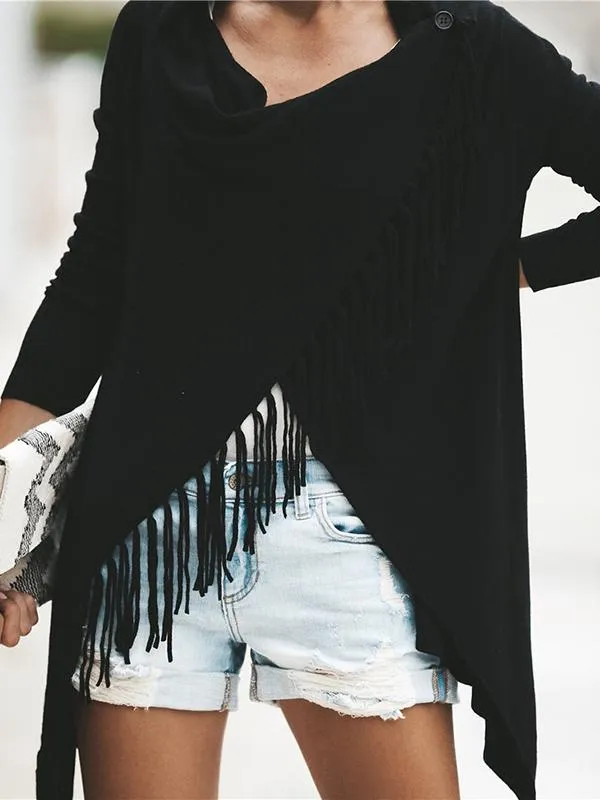 TastyHottie - Sweet Color Tassels Cardigan Tops