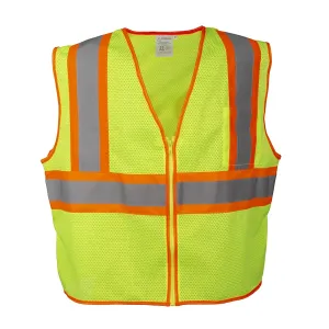 Type R, Class 2 High-Visibility Mesh Safety Vest, Contrasting Tape