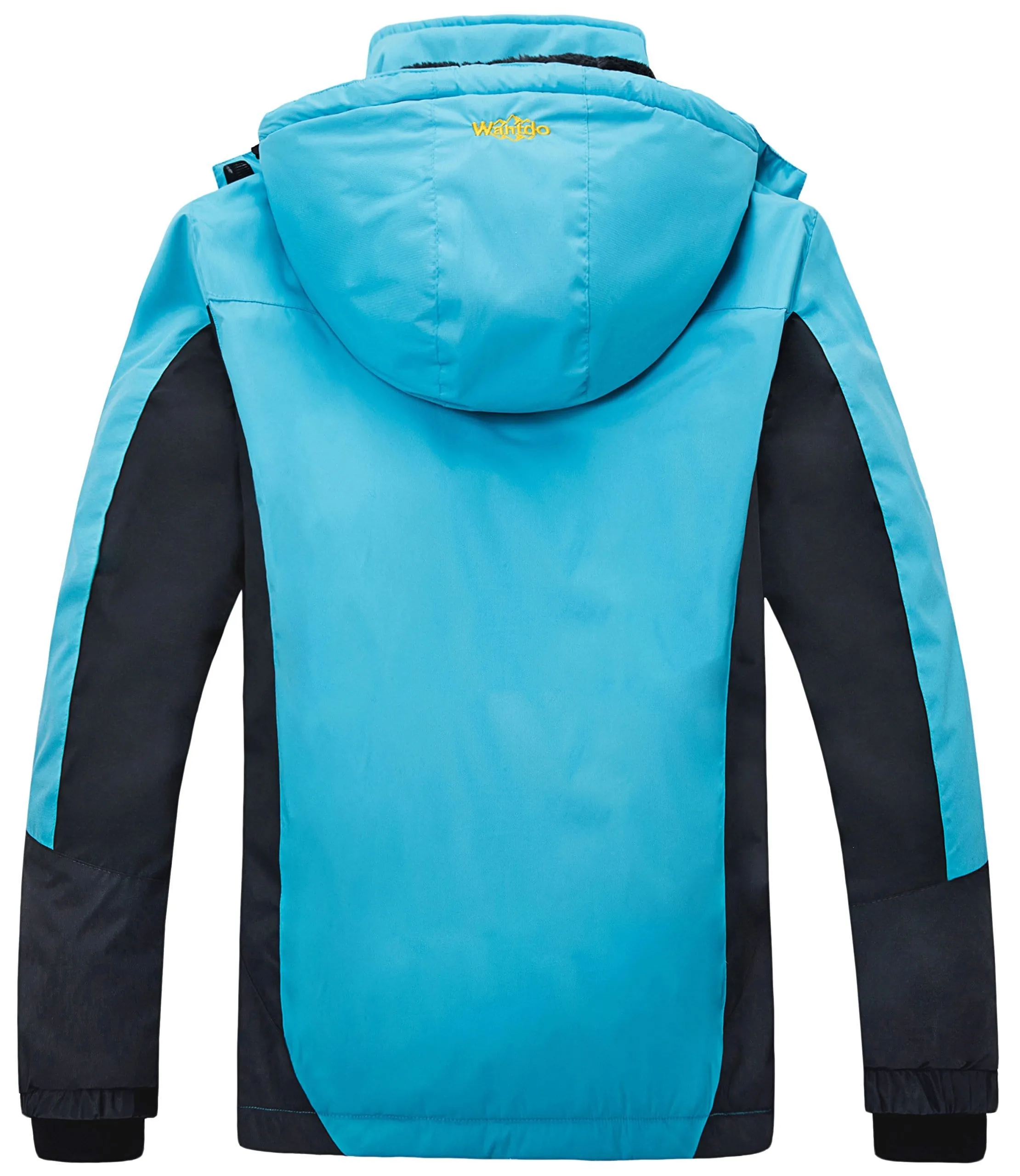 Wantdo Women's Waterproof Mountain Jacket Fleece Ski Jacket US S  Blue Small