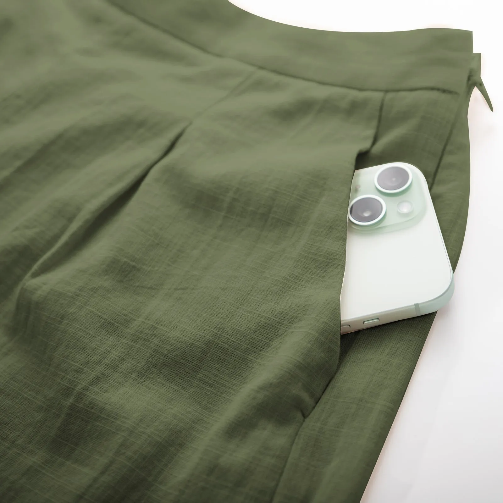 Women Cotton Outfits Casual Square Neck Smocked Tops Elastic Waist Shorts