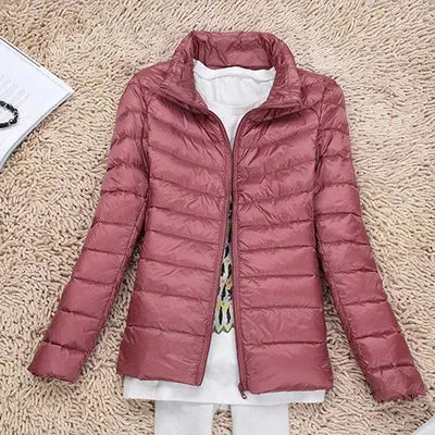 Women Winter Coat Autumn Ultralight Duck Down Jacket Slim Fit Puffer Windproof Outerwear
